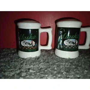 Vintage Alaska Souvenir Salt & Pepper Shakers The Last Frontier Beautiful Decor